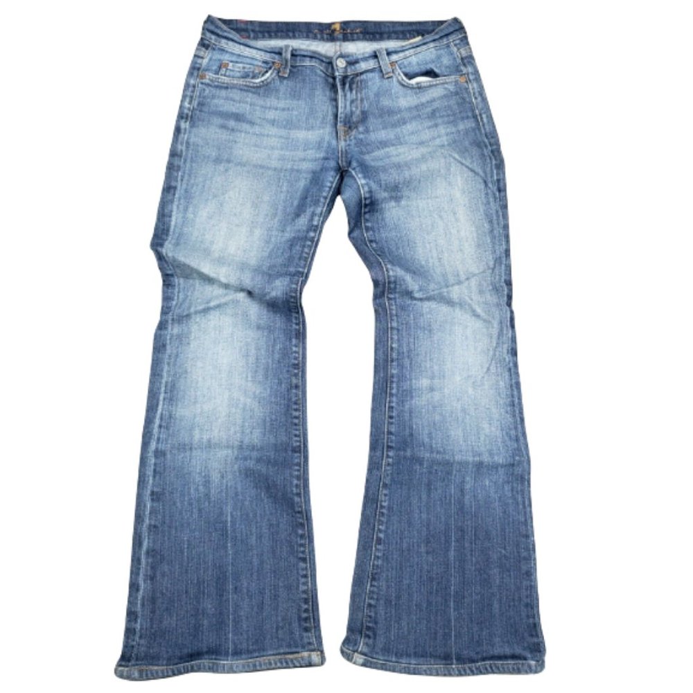 7 For All Mankind Flare Bootcut Stretch Blue Denim
